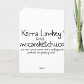 Vrolijk Kerstfeest Sneeuwman Grappige Humor Miss Y Feestdagen Kaart (Achterkant)