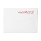 Vrolijk Kerstfeest Sneeuwman Rood Retouradres (Achterkant)