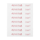 Vrolijk Kerstfeest Sneeuwman Rood Retouradres (Vel)