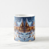 Vrolijk Kerstfeest Sneeuwman Sneeuwpop Tree Xmas V Koffiemok (Center)