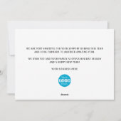 Vrolijk Kerstfeest Sneeuwman Varkensbedrijf Logo Feestdagenkaart (Achterkant)