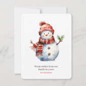  Vrolijk Kerstfeest & Sneeuwmannen Feestdagenkaart (Voorkant)