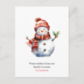  Vrolijk Kerstfeest & Sneeuwmannen Feestdagenkaart (Voorkant)