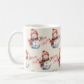  Vrolijk Kerstfeest & Sneeuwmannen Koffiemok (Links)