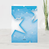 vrolijk kerstfeest | Sneeuwsterren Feestdagen Kaart (Achterkant)