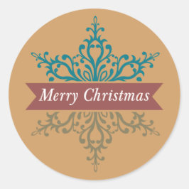 Vrolijk kerstfeest sneeuwvlok vakantie Stickers