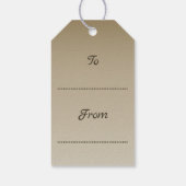 Vrolijk Kerstfeest Sneeuwvlokken Beige Vakantie Cadeaulabel (Achterkant)