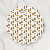 Vrolijk Kerstfeest Sneeuwvlokken Vos Dier Bedankjes Labels (Achterkant)