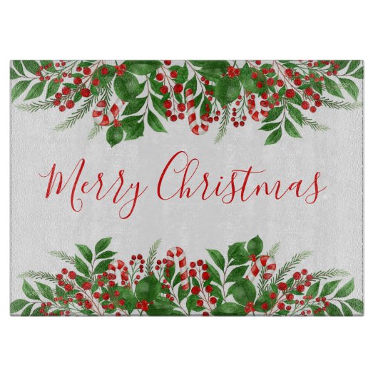 Vrolijk kerstfeest snijplank (Voorkant)