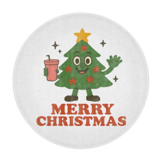 Vrolijk kerstfeest Snijplank (Voorkant)