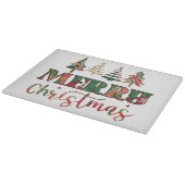 Vrolijk kerstfeest snijplank (Hoek)