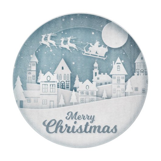 Vrolijk kerstfeest snijplank (Voorkant)