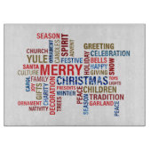 Vrolijk kerstfeest snijplank (Voorkant)