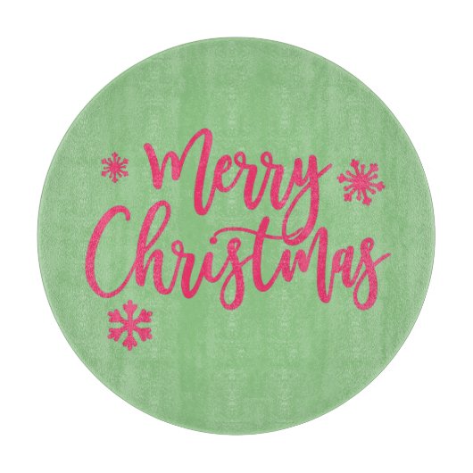 Vrolijk kerstfeest snijplank (Voorkant)
