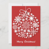 Vrolijk kerstfeest Snowflake-uitnodigingen Kaart (Voorkant)