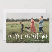 Vrolijk kerstfeest | Snowflakes Holiday-fotokaart Feestdagenkaart (Voorkant)