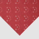 Vrolijk kerstfeest Snowflakes Red Cute Holiday Tissuepapier (Detail)