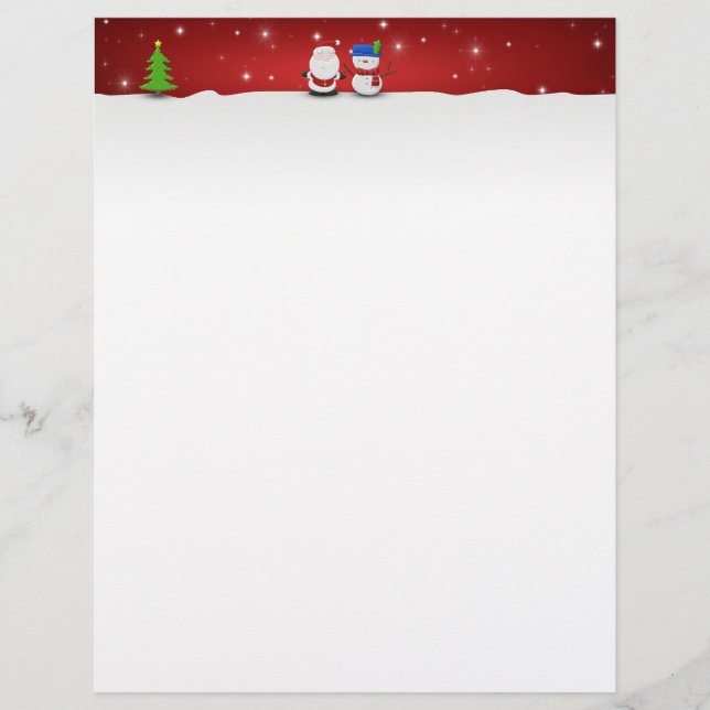 Vrolijk kerstfeest Snowman en Kerstman (Voorkant)