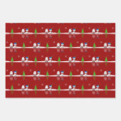 Vrolijk kerstfeest Snowman en Kerstman Inpakpapier Vel (Voorkant 2)