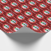 Vrolijk kerstfeest! Snowman Family Wrapping Paper Cadeaupapier (Hoek)