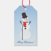 Vrolijk kerstfeest! Snowman Gift Labels Cadeaulabel (Voorkant)