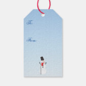 Vrolijk kerstfeest! Snowman Gift Labels Cadeaulabel (Achterkant)