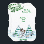 Vrolijk kerstfeest! Snowman met Cat en Puppy Invit Kaart<br><div class="desc">Vrolijk kerstfeest! Snowman met kat en puppy - kleine hond ~~ gekleurd potlood door Krisi ArtKSZP ~~ Store Category >>> Vrolijk kerstfeest voor kinderen >>> Snowman met kat en puppy</div>