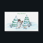 Vrolijk kerstfeest! Snowman met kat en puppy<br><div class="desc">Vrolijk kerstfeest! Snowman met kat en puppy - kleine hond ~~ gekleurd potlood door Krisi ArtKSZP ~~ Store Category >>> Vrolijk kerstfeest voor kinderen >>> Snowman met kat en puppy</div>