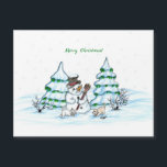 Vrolijk kerstfeest! Snowman met kat en puppy<br><div class="desc">Vrolijk kerstfeest! Snowman met kat en puppy - kleine hond ~~ gekleurd potlood door Krisi ArtKSZP ~~ Store Category >>> Vrolijk kerstfeest voor kinderen >>> Snowman met kat en puppy</div>