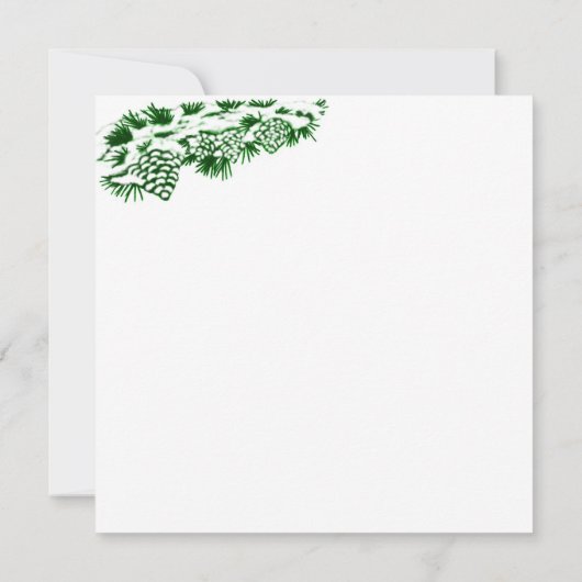 Vrolijk kerstfeest! Snowman met kat en puppy (Achterkant)