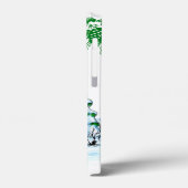 Vrolijk kerstfeest! Snowman met kat en puppy Case-Mate iPhone Case (Achterkant / Links)