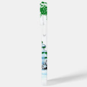 Vrolijk kerstfeest! Snowman met kat en puppy Case-Mate iPhone Case (Achterkant / Links)