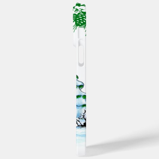 Vrolijk kerstfeest! Snowman met kat en puppy Case-Mate iPhone Case (Achterkant / Links)