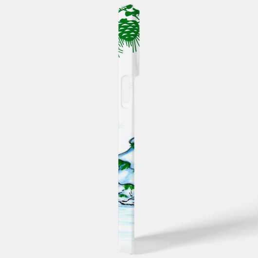 Vrolijk kerstfeest! Snowman met kat en puppy Case-Mate iPhone Case (Achterkant / Rechts)