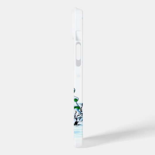 Vrolijk kerstfeest! Snowman met kat en puppy Case-Mate iPhone Case (Achterkant / Links)