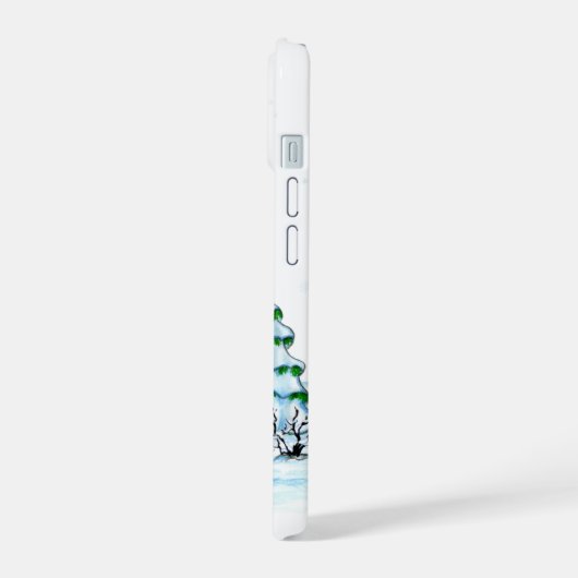 Vrolijk kerstfeest! Snowman met kat en puppy iPhone 15 Case (Linkerkant)