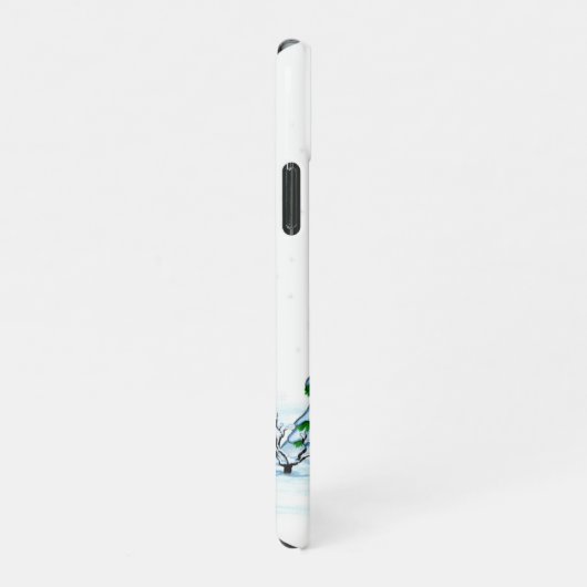 Vrolijk kerstfeest! Snowman met kat en puppy iPhone Hoesje (Rechterkant)