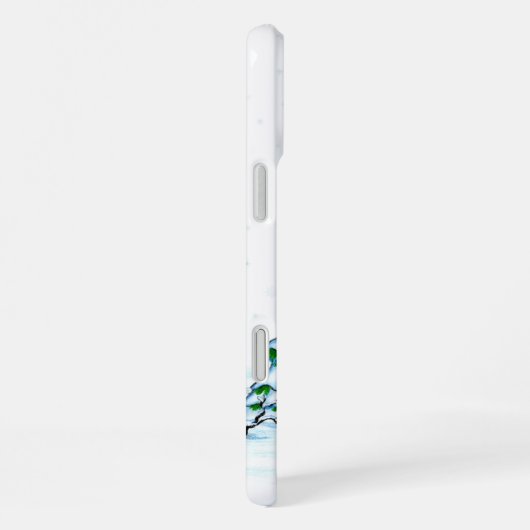 Vrolijk kerstfeest! Snowman met kat en puppy iPhone Hoesje (Rechterkant)