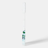 Vrolijk kerstfeest! Snowman met kat en puppy iPhone Hoesje (Rechterkant)