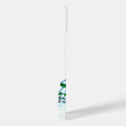 Vrolijk kerstfeest! Snowman met kat en puppy iPhone Hoesje (Rechterkant)