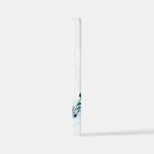 Vrolijk kerstfeest! Snowman met kat en puppy iPhone Hoesje (Rechterkant)