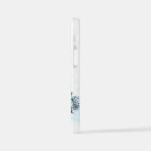 Vrolijk kerstfeest! Snowman met kat en puppy iPhone Hoesje (Linkerkant)