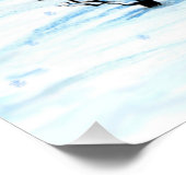 Vrolijk kerstfeest! Snowman met kat en puppy Perfect Poster (Hoek)