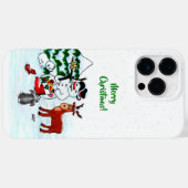 Vrolijk kerstfeest! Snowman met vrienden Case-Mate iPhone Case (Achterkant (horizontaal))