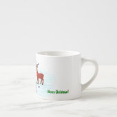 Vrolijk kerstfeest! Snowman met vrienden Espresso Kop (Rechts)