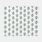 Vrolijk kerstfeest! Snowman met vrienden Fleece Deken (Voorkant (Horizontaal))