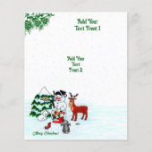Vrolijk kerstfeest! Snowman met vrienden Flyer (Voorkant)