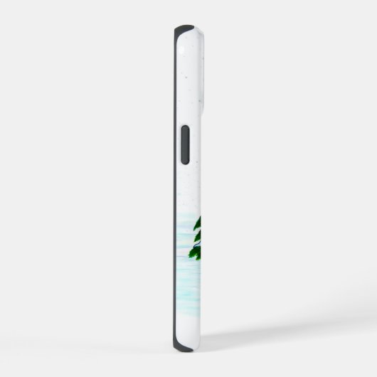 Vrolijk kerstfeest! Snowman met vrienden iPhone 15 Case (Rechterkant)