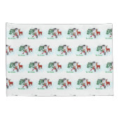 Vrolijk kerstfeest! Snowman met vrienden Kussensloop (Achterkant-Rechts)