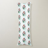 Vrolijk kerstfeest! Snowman met vrienden Lichaamskussen (Voorkant Verticaal)